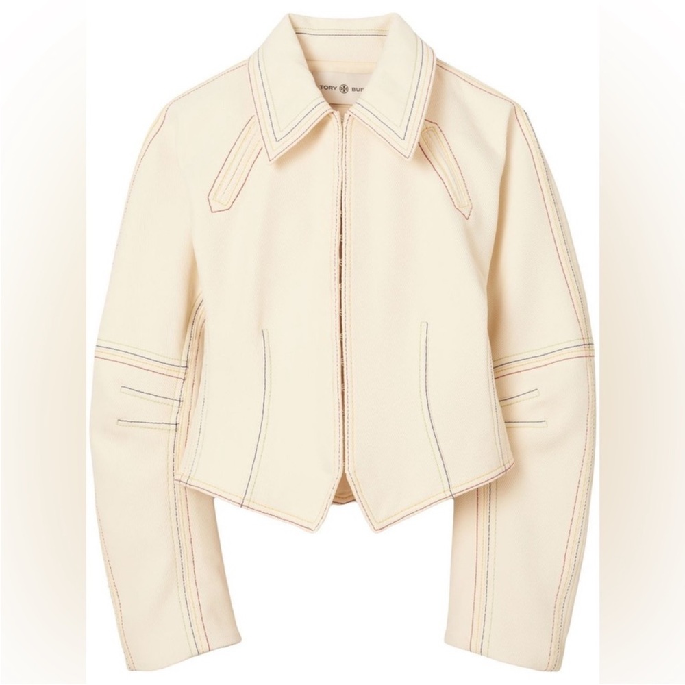 Like new TORY BURCH Cotton Twill Jacket - Neutrals $998 6 - Picture 3 of 16